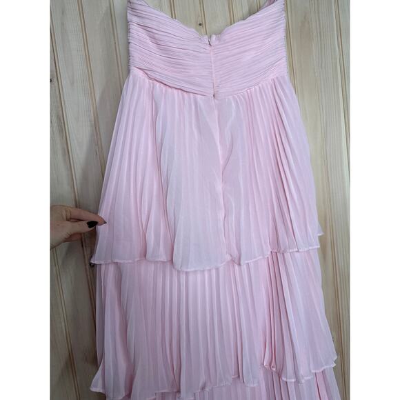 NWOT Lulus Seriously Sensational Light Pink Strapless Tiered Maxi Dress Size M - Picture 7 of 10